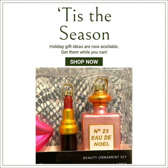 SAKS FIFTH AVENUE Beauty Ornament Gift Set of 3 NEW IN BOX ๐๐๐ค๐ผ - Picture 4 of 4